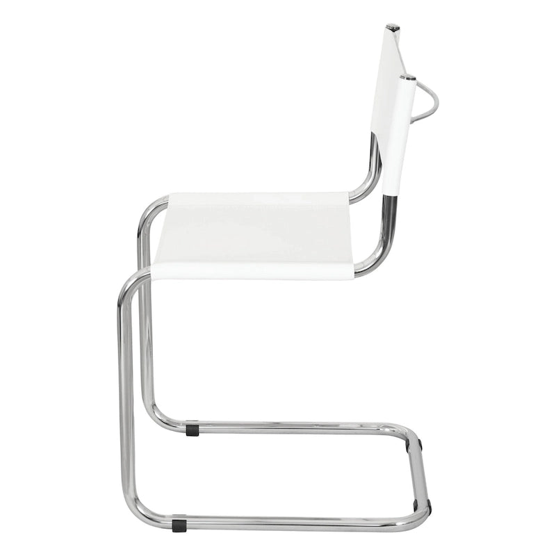 Breuer Chair Company Mart Stam Cantilever Side Chair w/ Chrome Frame (Various Bonded Leather Colors)