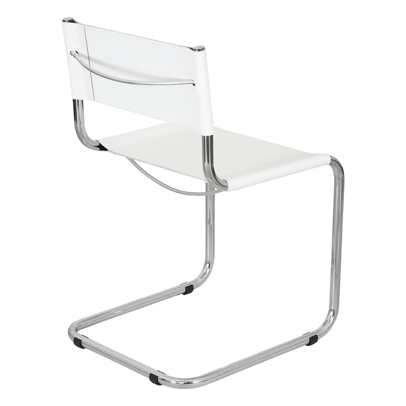 Breuer Chair Company Mart Stam Cantilever Side Chair w/ Chrome Frame (Various Bonded Leather Colors)