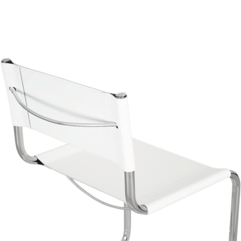 Breuer Chair Company Mart Stam Cantilever Side Chair w/ Chrome Frame (Various Bonded Leather Colors)