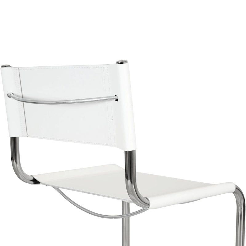 Breuer Chair Company Mart Stam Cantilever Side Chair w/ Chrome Frame (Various Bonded Leather Colors)