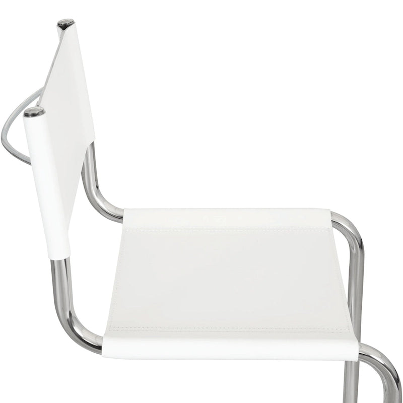 Breuer Chair Company Mart Stam Cantilever Side Chair w/ Chrome Frame (Various Bonded Leather Colors)