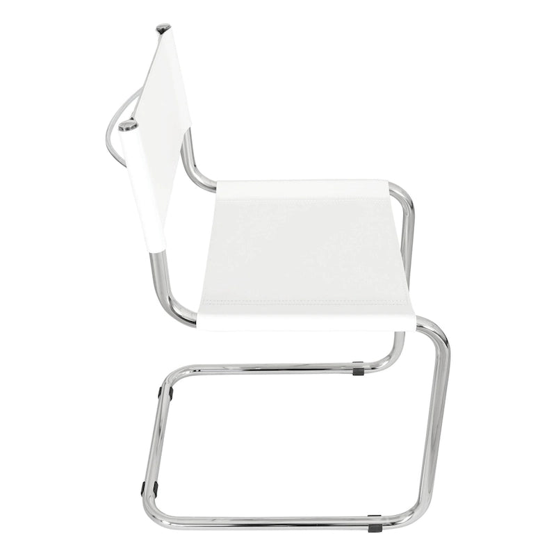 Breuer Chair Company Mart Stam Cantilever Side Chair w/ Chrome Frame (Various Bonded Leather Colors)