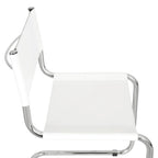 Breuer Chair Company Mart Stam Cantilever Side Chair w/ Chrome Frame (Various Bonded Leather Colors)