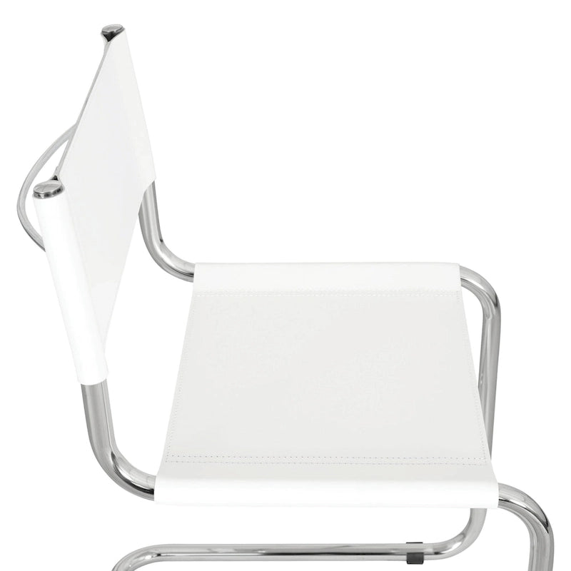 Breuer Chair Company Mart Stam Cantilever Side Chair w/ Chrome Frame (Various Bonded Leather Colors)