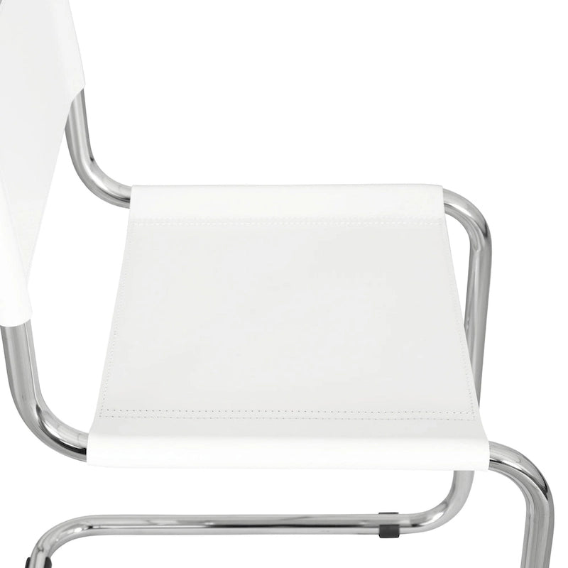 Breuer Chair Company Mart Stam Cantilever Side Chair w/ Chrome Frame (Various Bonded Leather Colors)