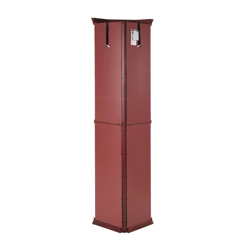 Corner Curio Cabinet with Lights, Adjustable Tempered Glass Shelves, Mirrored Back, Display Cabinet