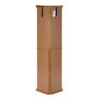 Corner Curio Cabinet with Lights, Adjustable Tempered Glass Shelves, Mirrored Back, Display Cabinet