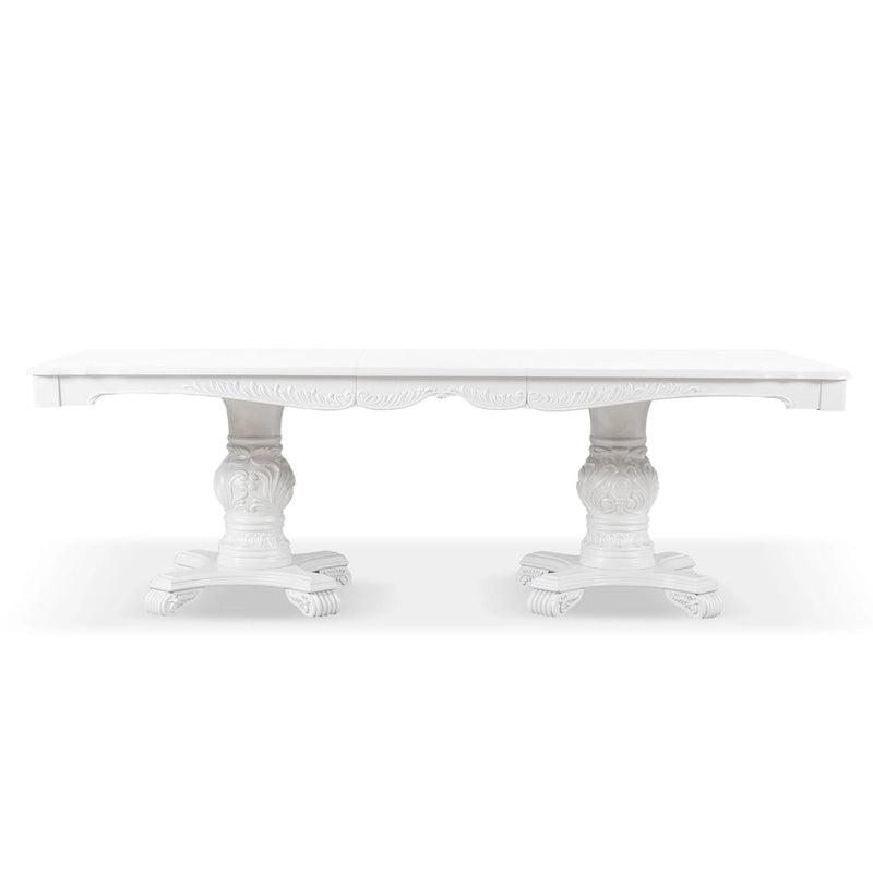 Furniture of America Eugene Traditional Solid Wood 9-Piece Expandable Dining Table Set
