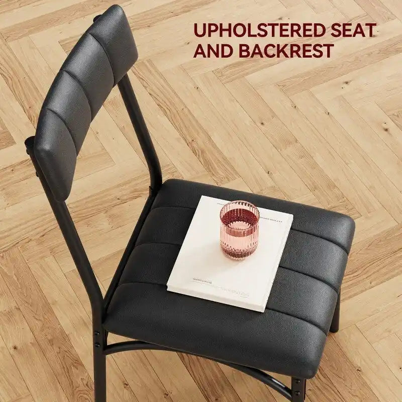 Upholstered dining table and chairs