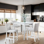 5-piece Wood Dining Counter Height Table and Chair Set