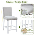 5-piece Wood Dining Counter Height Table and Chair Set