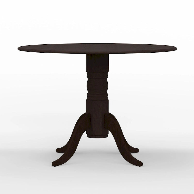3-Piece Dining Set, 42 Round Drop-Leaf Table and Cross Back Chairs