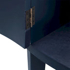 Curved Design Storage Cabinet with Adjustable Shelves and Drawer