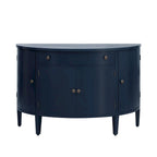 Curved Design Storage Cabinet with Adjustable Shelves and Drawer