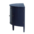 Curved Design Storage Cabinet with Adjustable Shelves and Drawer
