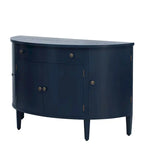Curved Design Storage Cabinet with Adjustable Shelves and Drawer