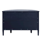 Curved Design Storage Cabinet with Adjustable Shelves and Drawer