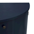 Curved Design Storage Cabinet with Adjustable Shelves and Drawer
