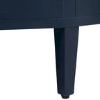 Curved Design Storage Cabinet with Adjustable Shelves and Drawer