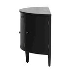 Curved Design Storage Cabinet with Adjustable Shelves and Drawer