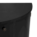 Curved Design Storage Cabinet with Adjustable Shelves and Drawer