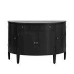 Curved Design Storage Cabinet with Adjustable Shelves and Drawer