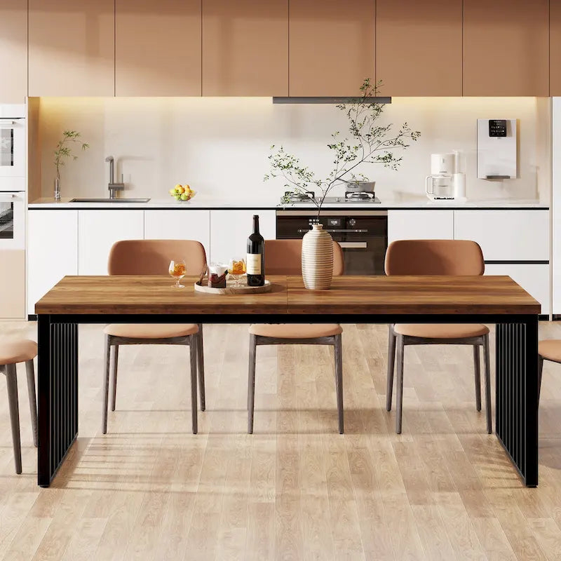 78.7 inches Diniong Table for 6-8 People, Wood Dinner Table for Dining Room