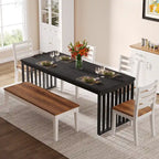 78.7 inches Diniong Table for 6-8 People, Wood Dinner Table for Dining Room