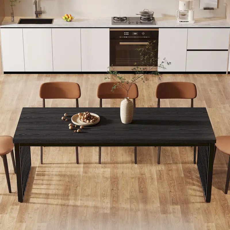 78.7 inches Diniong Table for 6-8 People, Wood Dinner Table for Dining Room