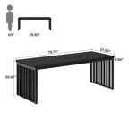 78.7 inches Diniong Table for 6-8 People, Wood Dinner Table for Dining Room