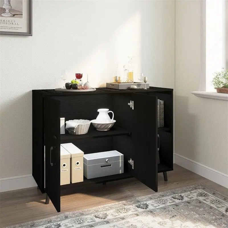 Kitchen Sideboard with 2 Door 2 Shelves - 15D x 41.7W x 32.6H