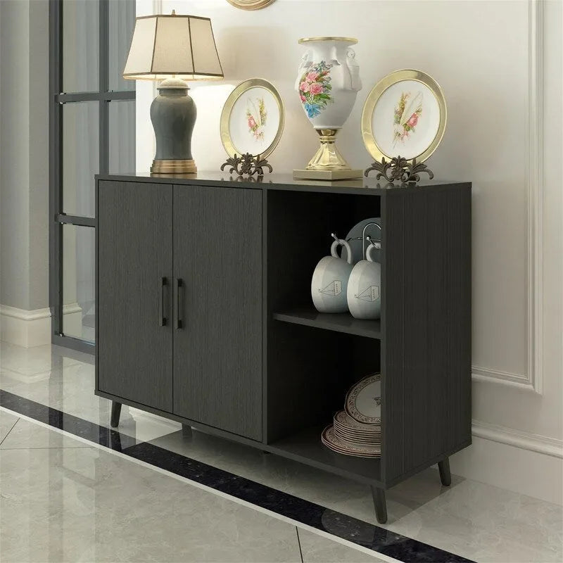 Kitchen Sideboard with 2 Door 2 Shelves - 15D x 41.7W x 32.6H