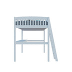 Yes4wood Everest Twin Size Loft Bed with Desk, Solid Wood