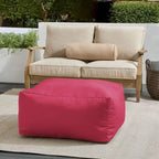 Sorra Home Sunbrella Outdoor Knife Edge Solid Bean Pouf