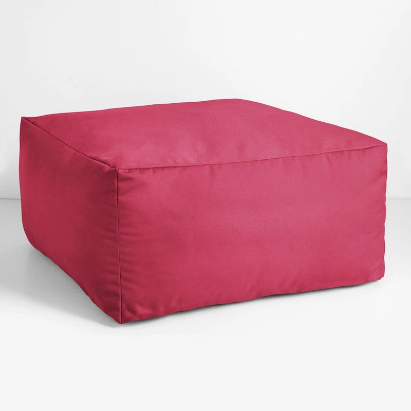 Sorra Home Sunbrella Outdoor Knife Edge Solid Bean Pouf