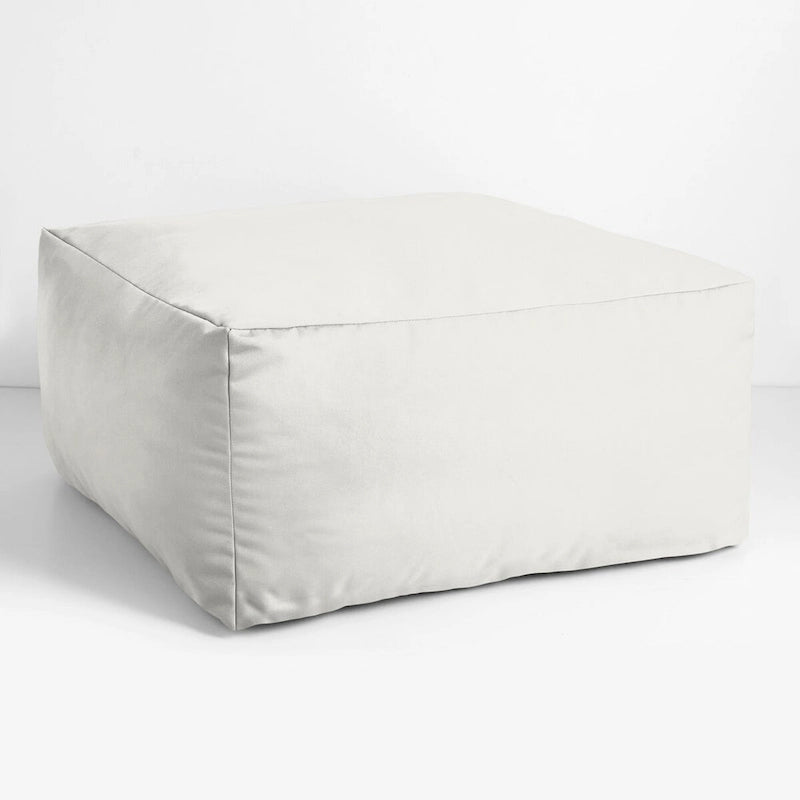 Sorra Home Sunbrella Outdoor Knife Edge Solid Bean Pouf