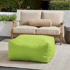 Sorra Home Sunbrella Outdoor Knife Edge Solid Bean Pouf