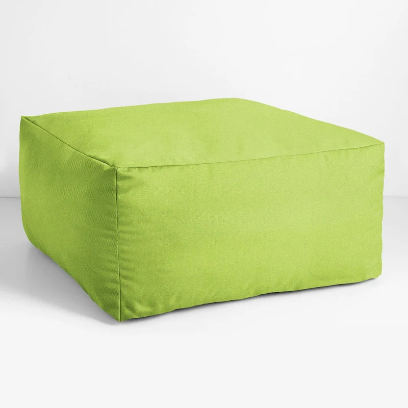 Sorra Home Sunbrella Outdoor Knife Edge Solid Bean Pouf