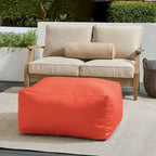 Sorra Home Sunbrella Outdoor Knife Edge Solid Bean Pouf
