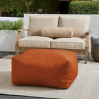 Sorra Home Sunbrella Outdoor Knife Edge Solid Bean Pouf