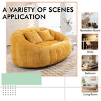 HOMEFUN Chenille Upholstered Durable Comfort Lounger High Back Bean Bag Loveseat Sofa