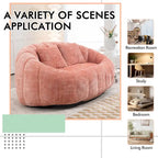 HOMEFUN Chenille Upholstered Durable Comfort Lounger High Back Bean Bag Loveseat Sofa