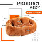HOMEFUN Chenille Upholstered Durable Comfort Lounger High Back Bean Bag Loveseat Sofa