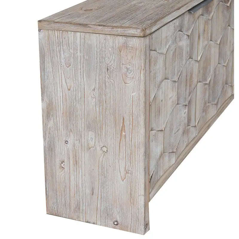 60-in Farmhouse Antique Black 4 Wooden Door Sideboard Buffet Server Accent Storage Cabinet