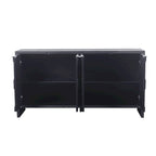 60-in Farmhouse Antique Black 4 Wooden Door Sideboard Buffet Server Accent Storage Cabinet