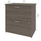 Bestar Logan 66W U-Shaped Desk with Hutch, Cabinet, and Bookcase