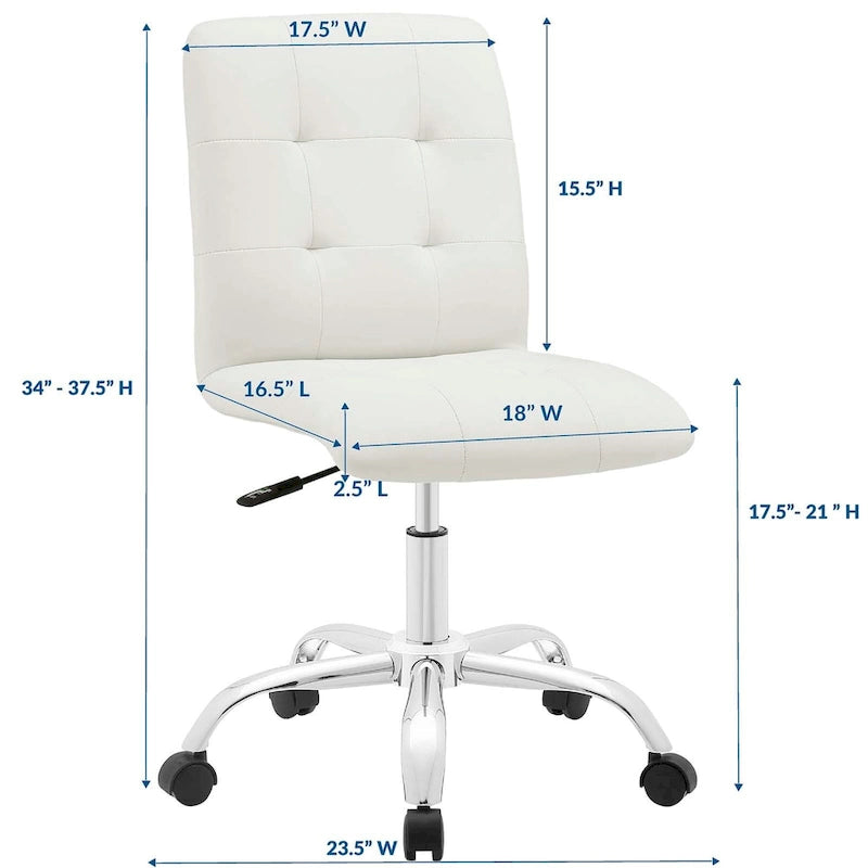 Prim Armless Mid Back Office Chair