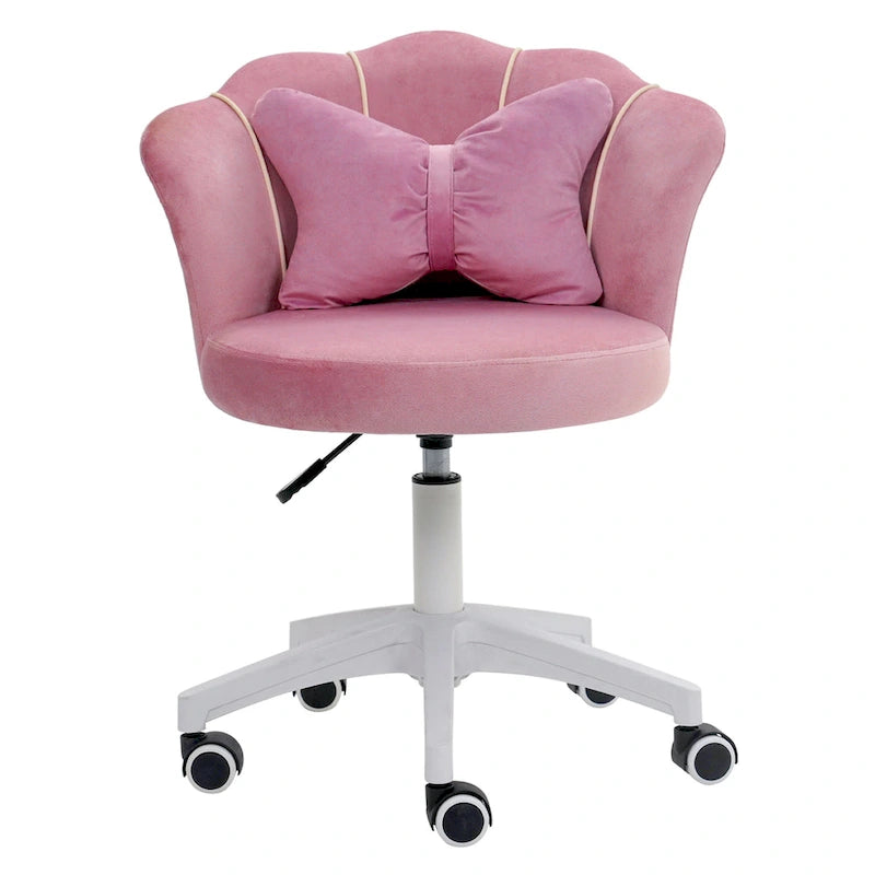 XINMICS Modern Velvet Task Chair 360 Swivel Adjustable Height Office Chair
