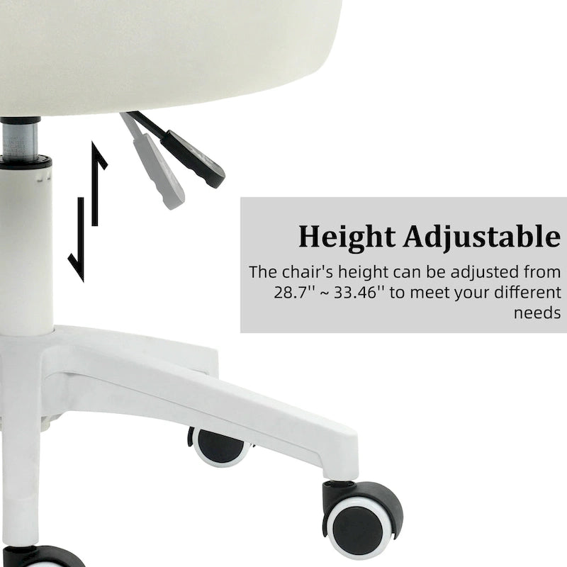 XINMICS Modern Velvet Task Chair 360 Swivel Adjustable Height Office Chair
