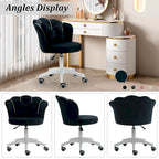 XINMICS Modern Velvet Task Chair 360 Swivel Adjustable Height Office Chair